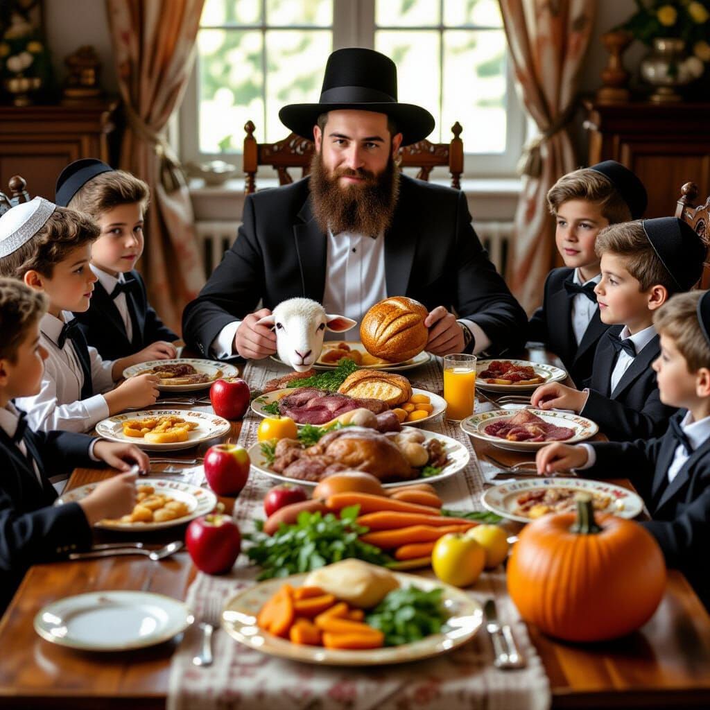 Rosh Hashanah Feast with Haredi Family