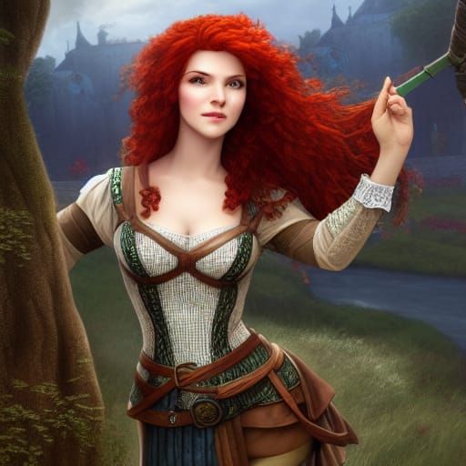 Anime Triss Merigold Digital Art Portrait