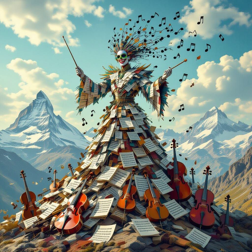 Conductor of Chaos: A Surreal Musical Supervillain