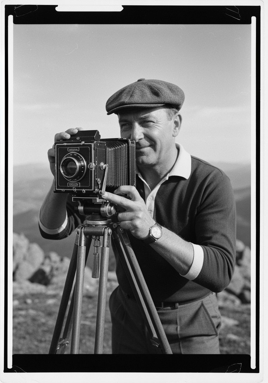 1940s Photographer Portrait on Rocky Mountain
