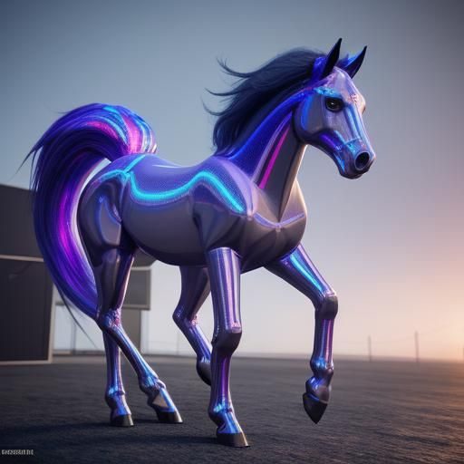 Holographic Horse with Razor Sharp Mane in Unreal Engine