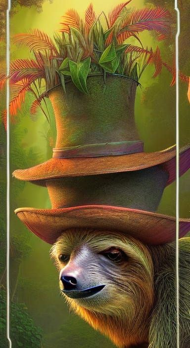 Sloth and Hat