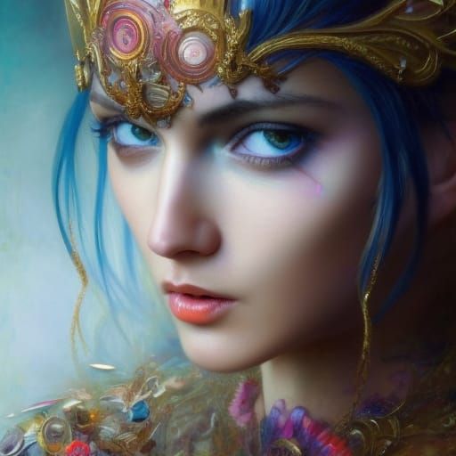 Detailed Superhero Portrait in Hyperrealistic Style