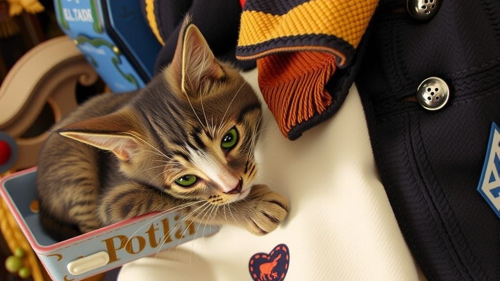 Nostalgic Postal Worker in Rockwell and Miyazaki Style