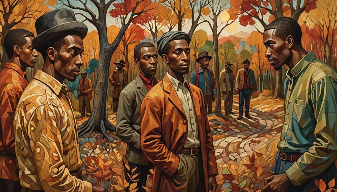 Four Seasons: A Vibrant Folk Art Allegory