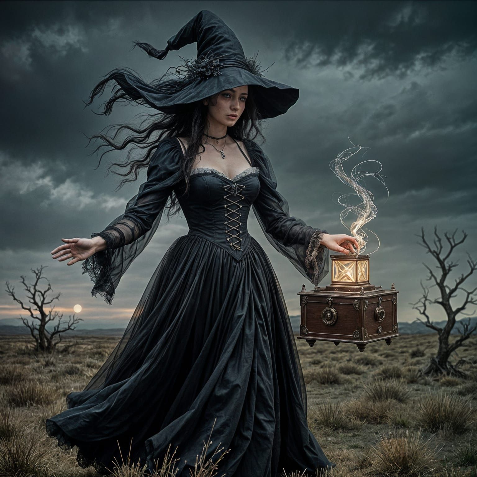 Spectral Witch Conjures Music Box Melody on Desolate Moor