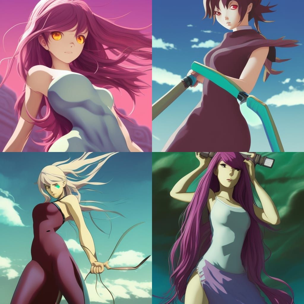 Anime Siren with Precognition in Ghibli Style