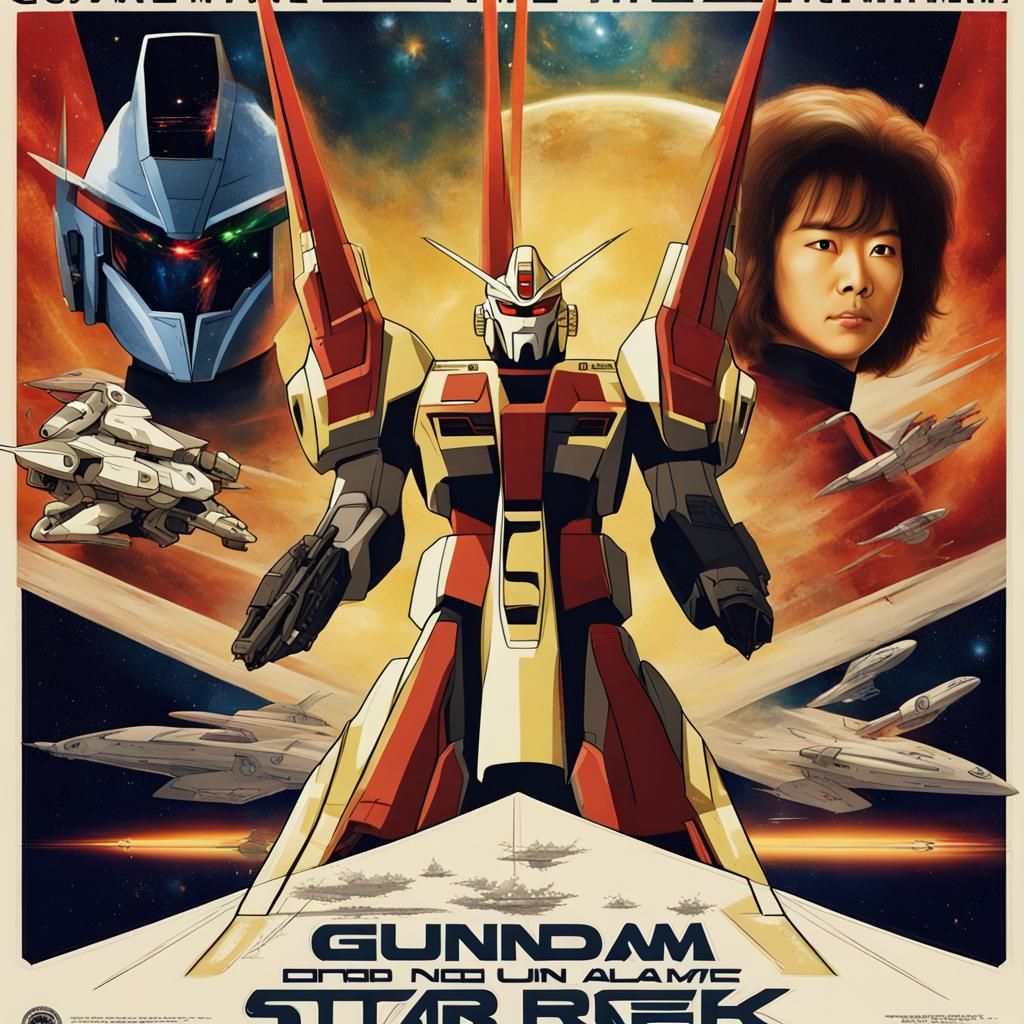 Gundam in Star Trek Movie Poster Art