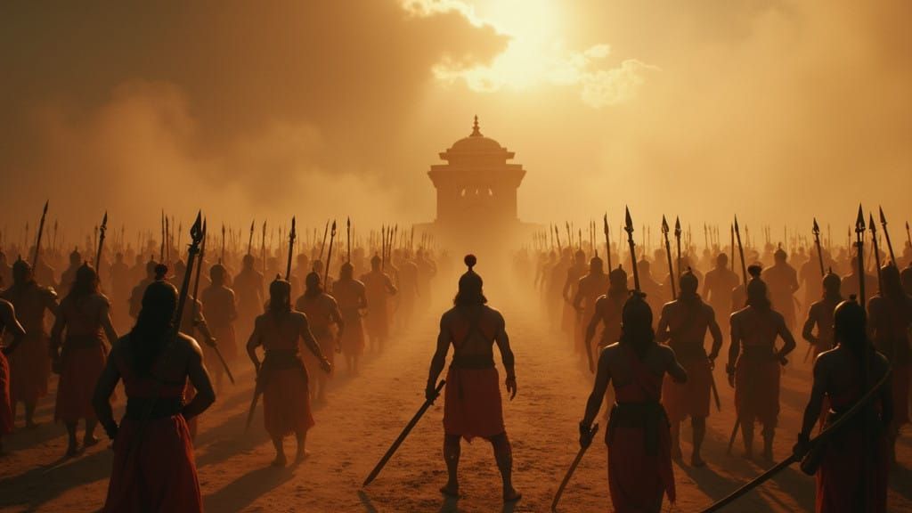Epic Mahabharat Chakravyuh Battle Scene