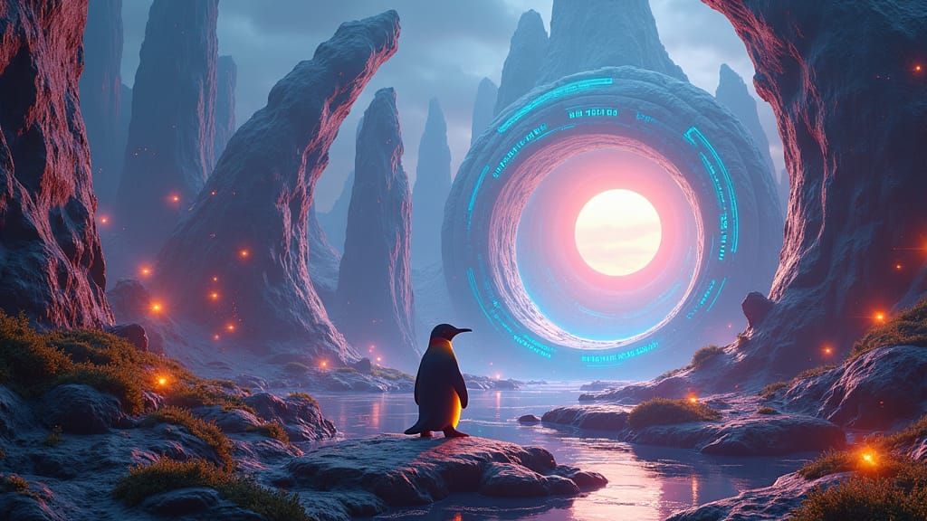 Futuristic Open-Source Utopia Inspired by Ubuntu