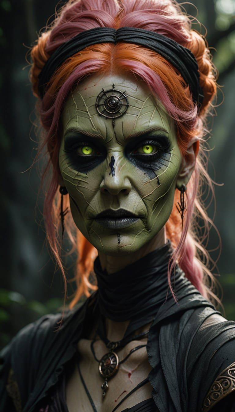 Mummified Witch: Gwen Tennyson Portrait in Dark Fantasy