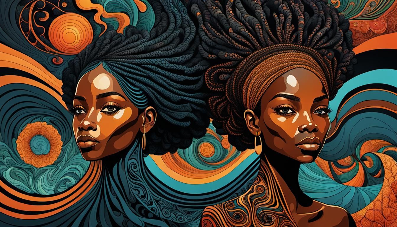Black Women on Earth: Abstract Fractal Art
