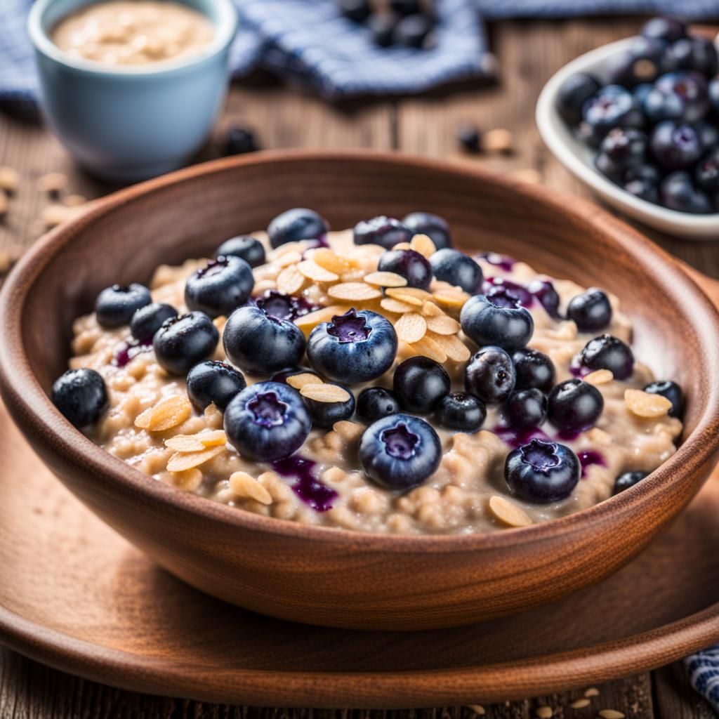 Oatmeal with Fresh Blueberries