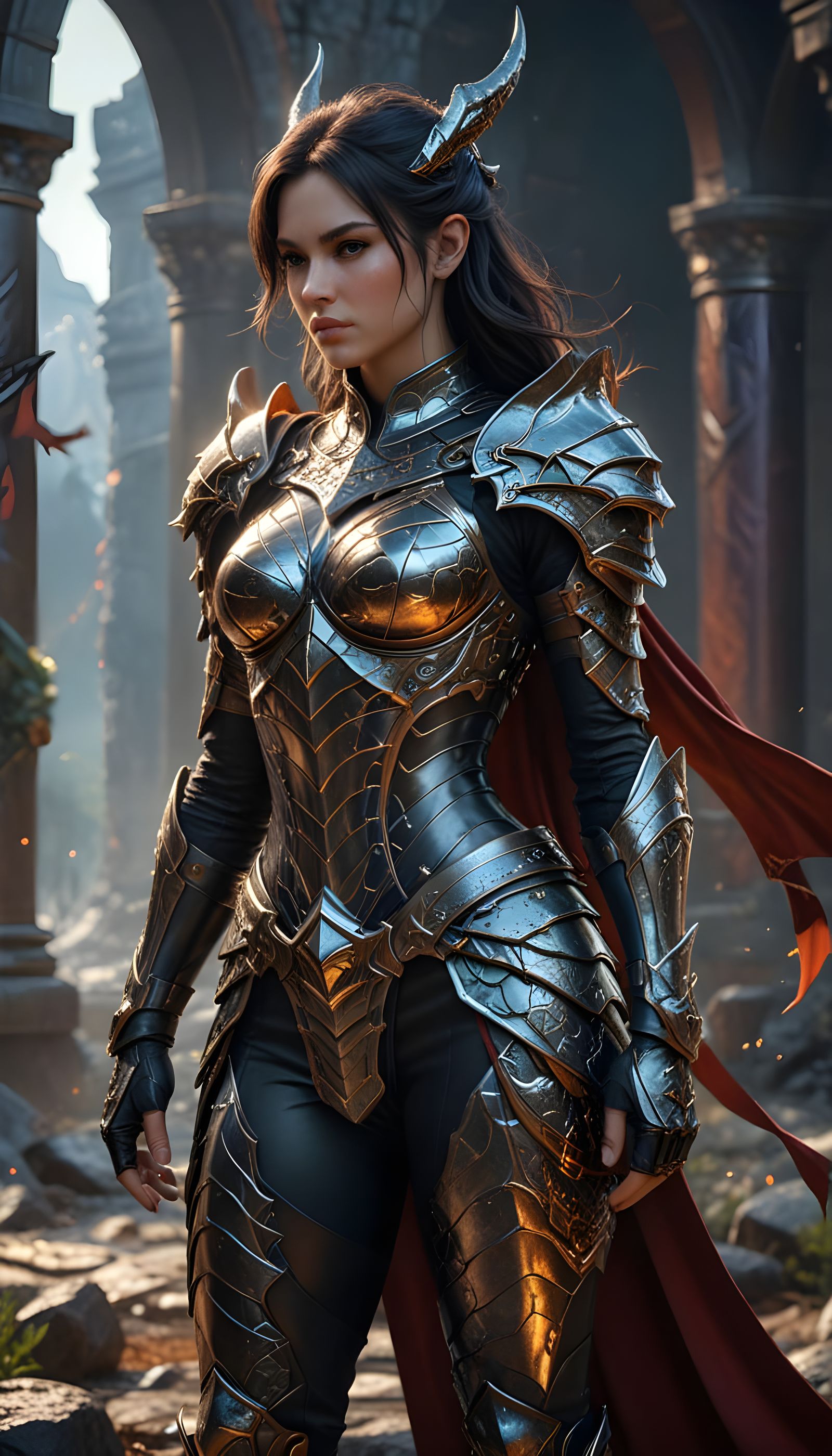 Epic Fantasy Goddesses in Intricately Detailed Nano Armor