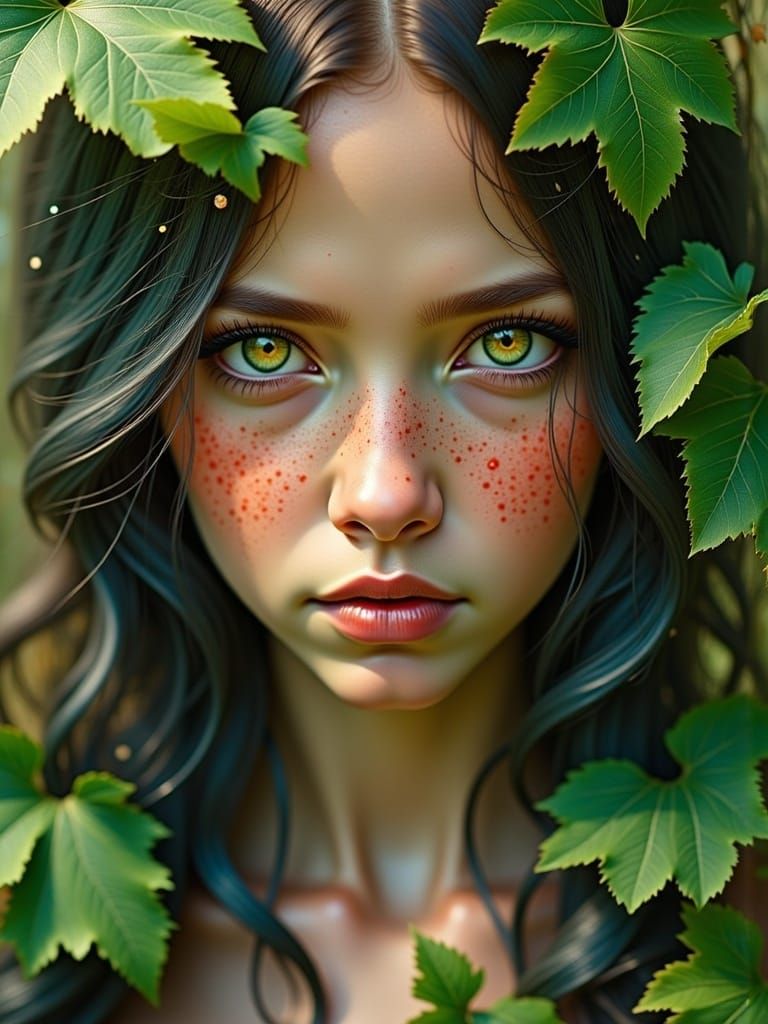 <lora:Alienesque Flux:1.0> alien freckles