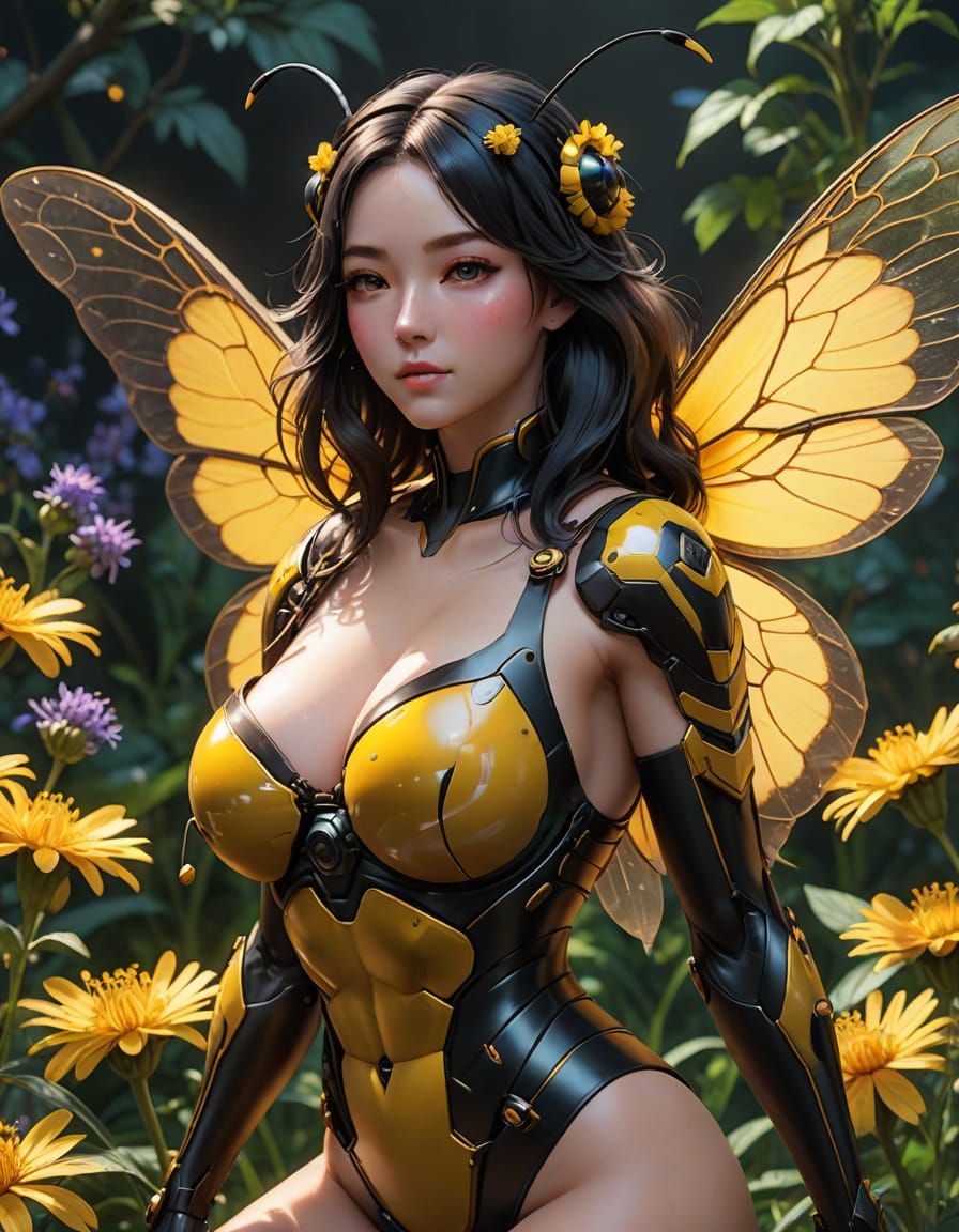 Fairy Bee in Full Bloom
