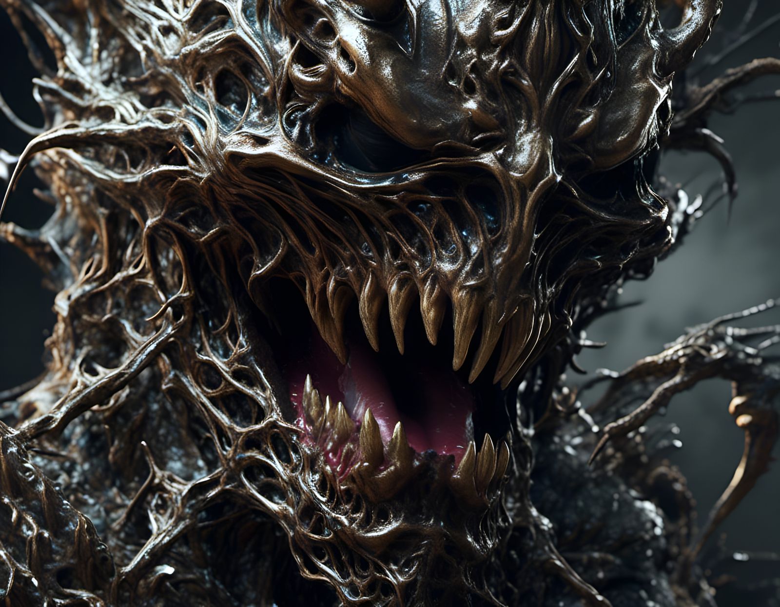 Screaming Metal Liquid Monster in High Resolution