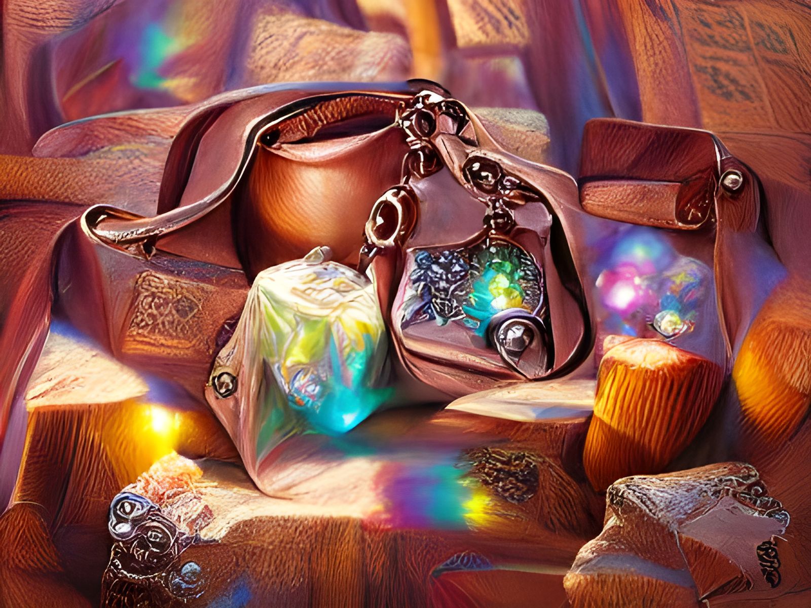 Enchanted Charms Radiating Magical Energy