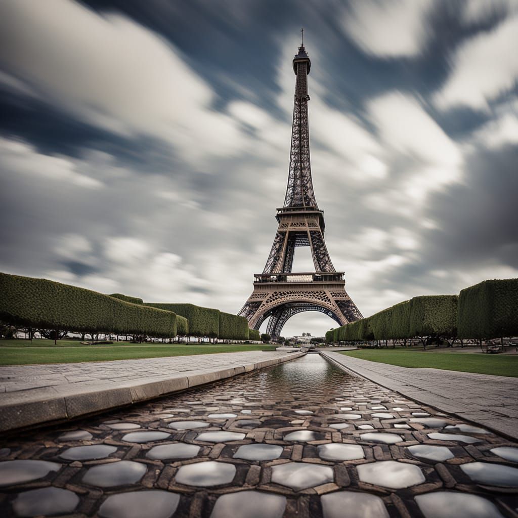 Eiffel Tower in Soft, Serene Parisian Light