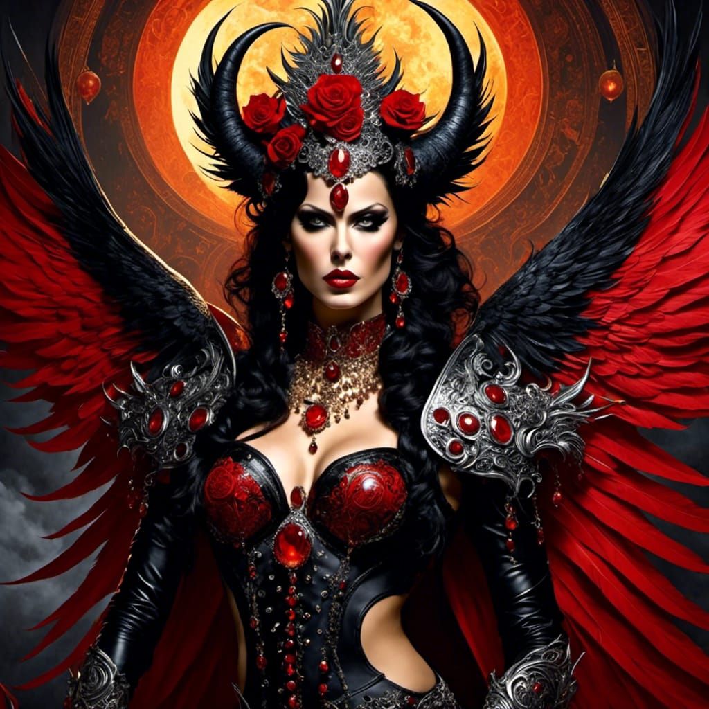 Charming Demoness Digital Illustration