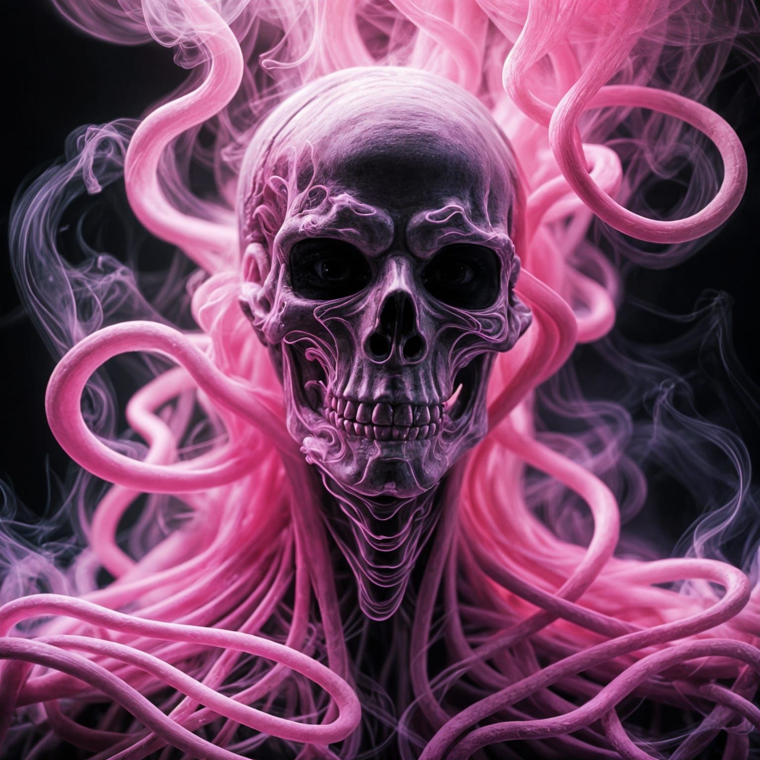 Spectre of Pink Neon Smoke