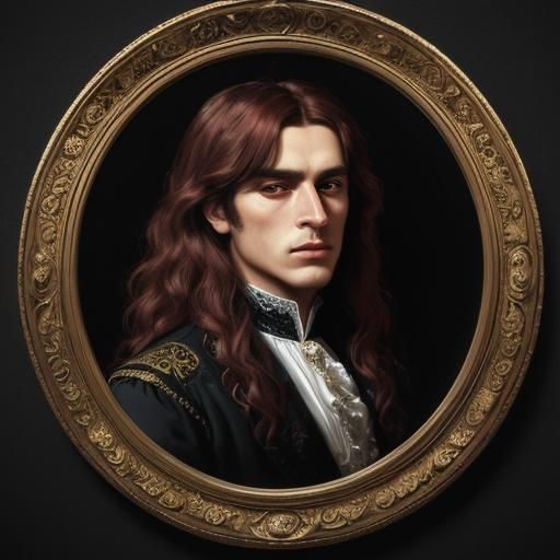 Scandinavian Man Portrait in Sinister Psychedelic Oil Painti...