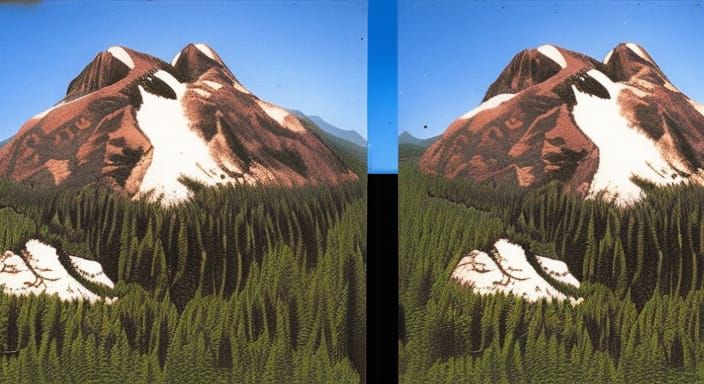 Stereoscopic Mountain Photography: 3D Visual Landscape