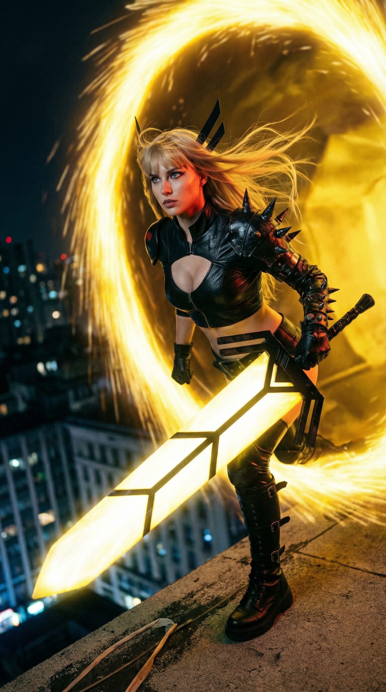 Magik Steps Through Portal With Soulsword, Photorealistic Ci...