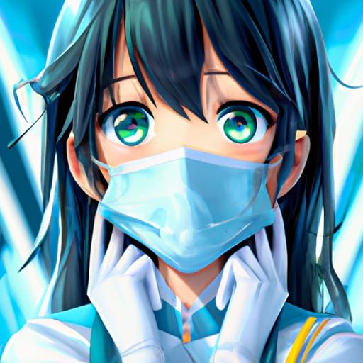 Anime Surgical Nurse Illustration in Ghibli Style