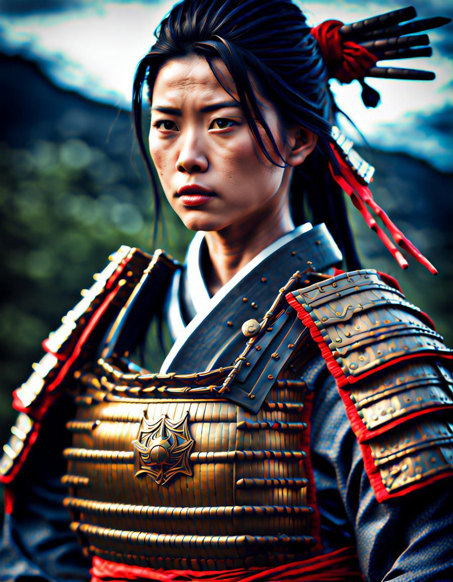 Beautiful Female Samurai in Scouting Armor