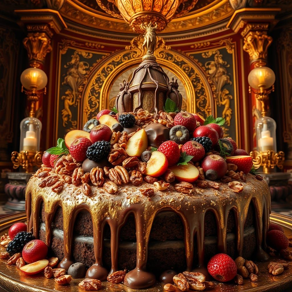 Opulent Dessert Extravaganza in Baroque Style