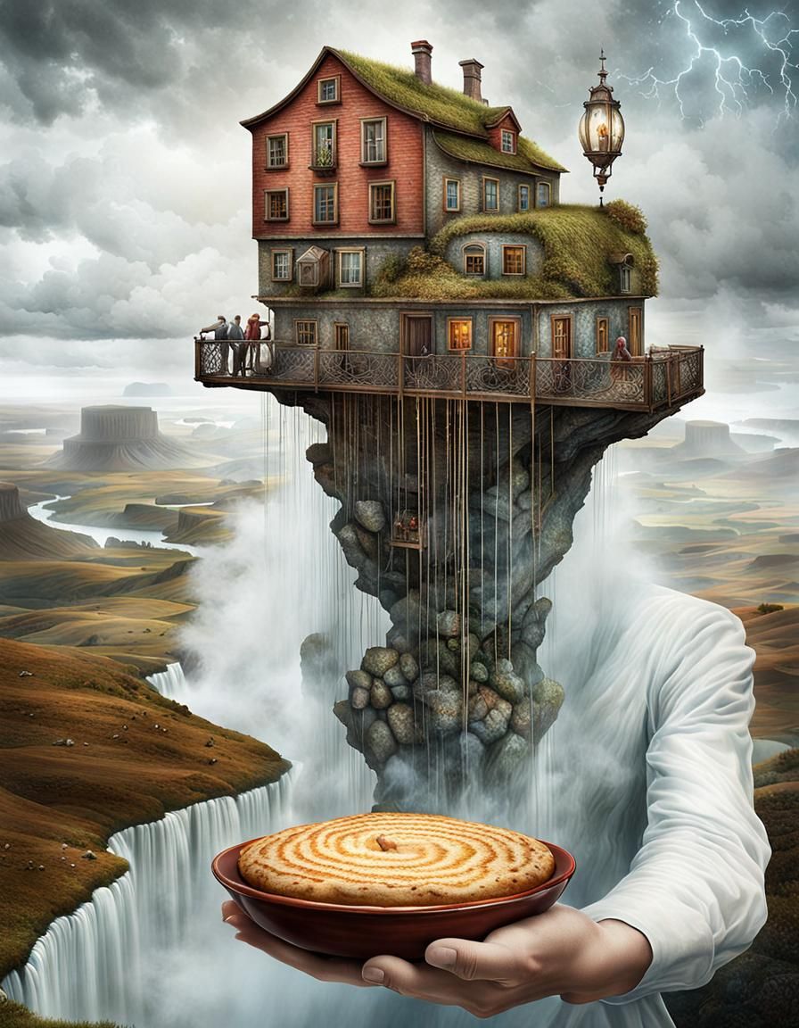 Surreal Biological Dreamscape with Magical Particles