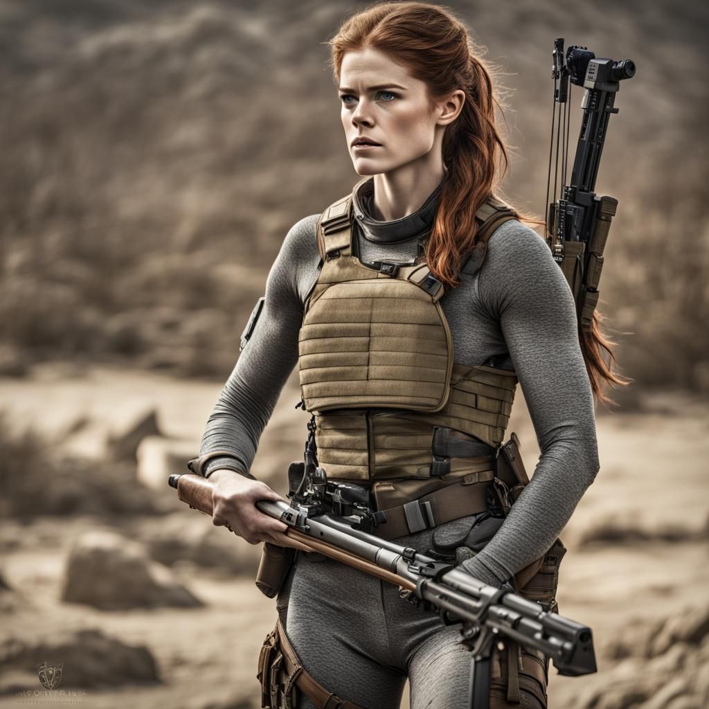 Hyperrealistic Tactical Soldier with Crossbow