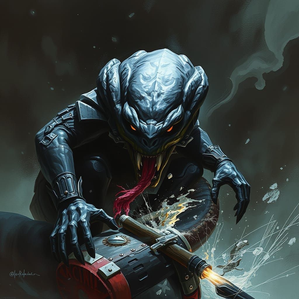 Surreal He-Man Figure Embodies Dark Fantasy