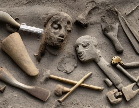 Archaeological Finding, These remains can be any objects that people created, modified, or used. IE, Tools, Utensils and...