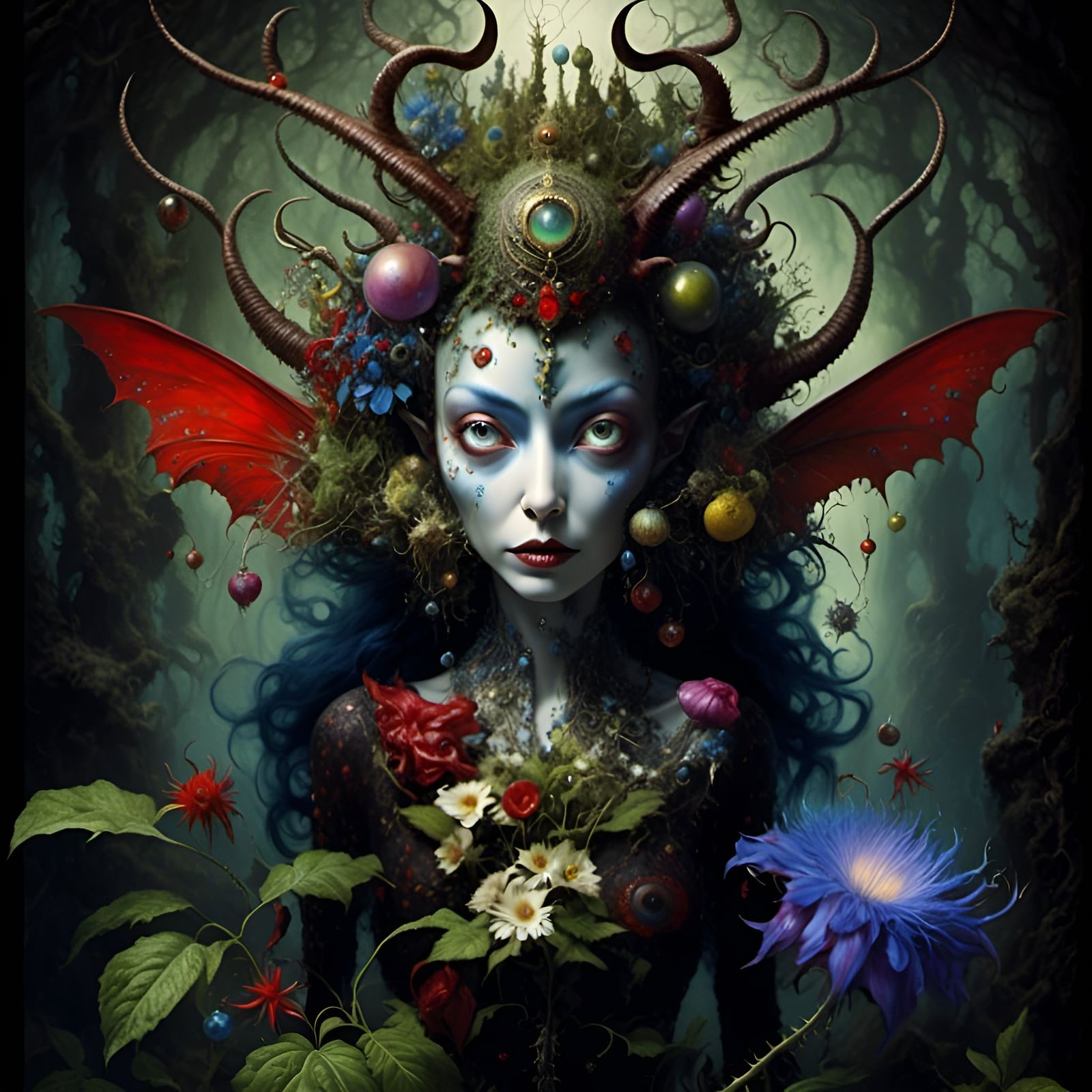 Psychedelic Forest Nymph in Fantasy Art