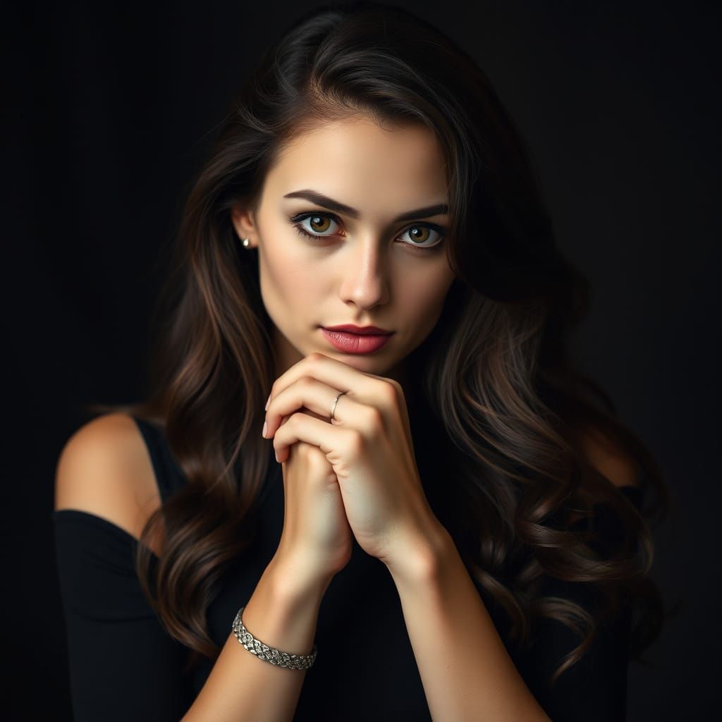 Saxon Woman in Contemplation, in a Pre-Raphaelite Style