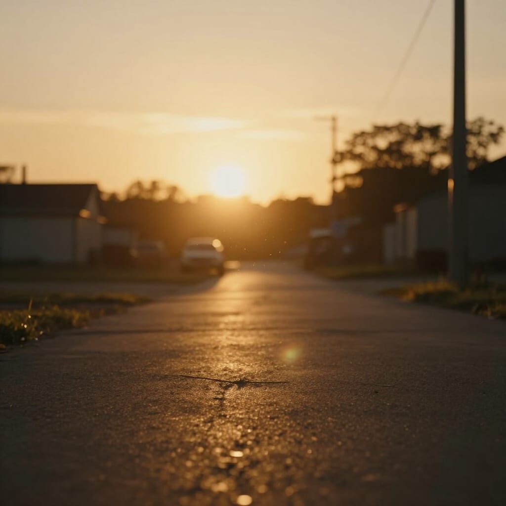 Golden Hour Serenity: A Peaceful Sunset Scene