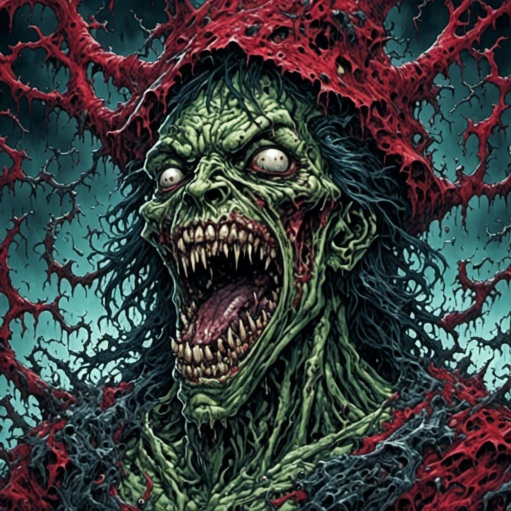 Eerie Face Lurking Under the Bed