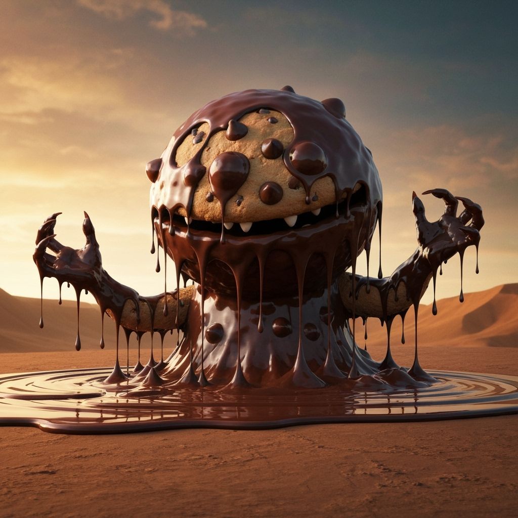 Chocolate Chip Cookie Monster Emerges at Golden Hour