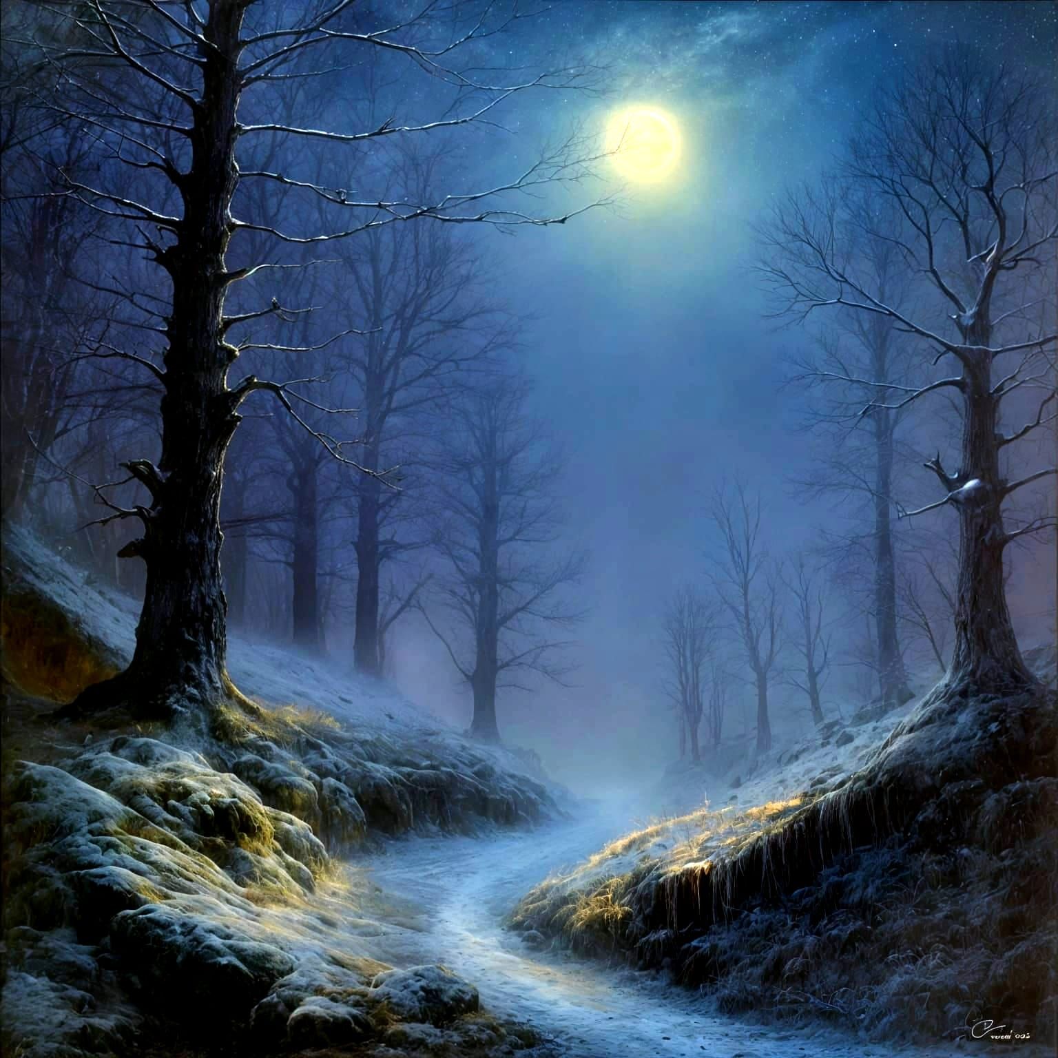 A dark, scary forest