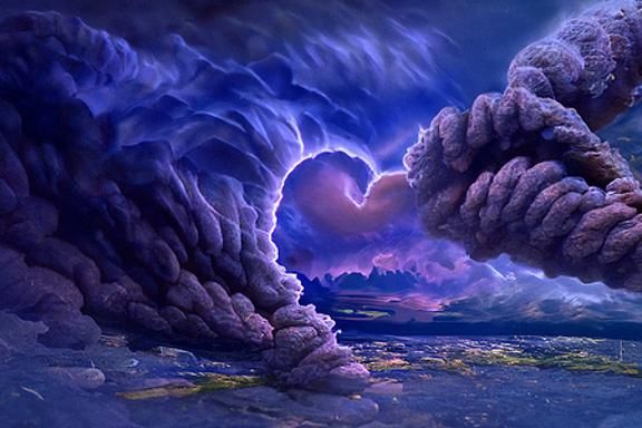 Dramatic Storm Cloudscape in Romantic Style