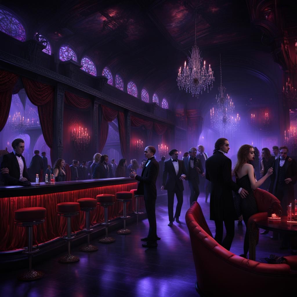 Vampire Nightclub: A Modern, Detailed Interior