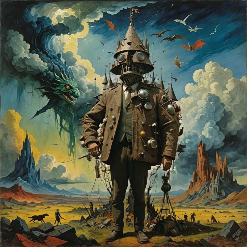 Surreal Dreamscape in Oil Painting Style