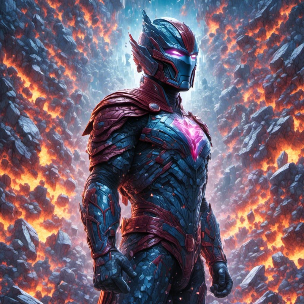 Superman Wearing Magneto's Helmet Comic Book Art