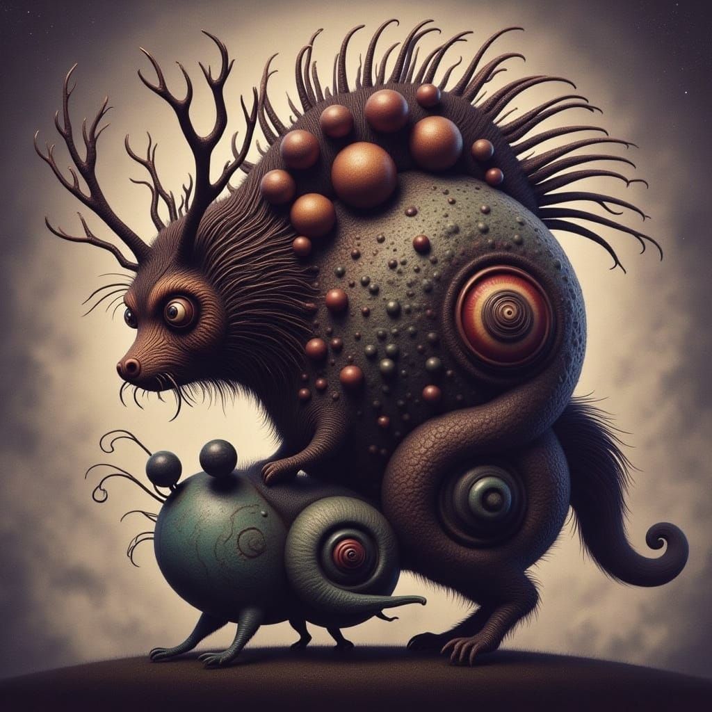 Abstract Surreal Design with Intricate Patterns