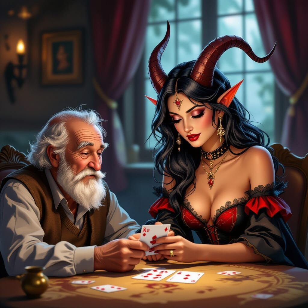 Satan's Card Game for a Soul
