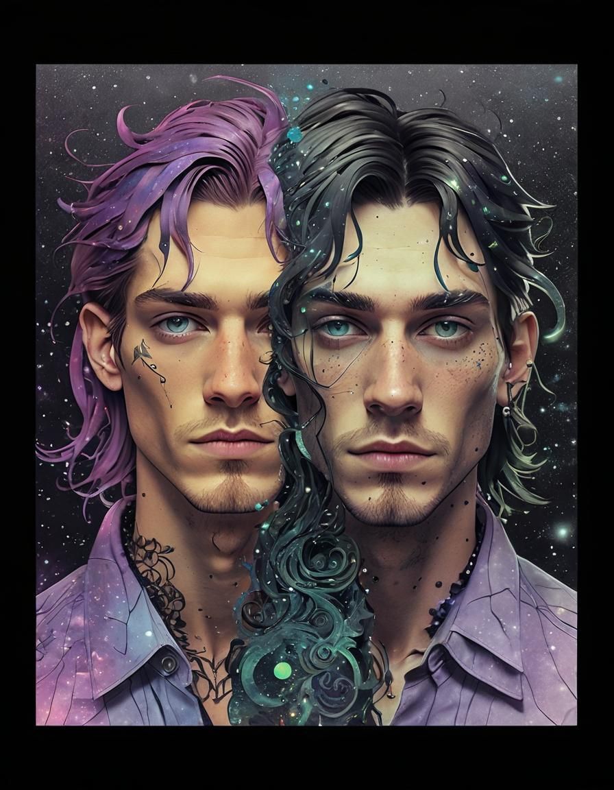Grunge Gothic Scene in Starry Chaos