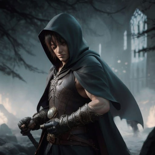 D&D Thief in Stunning Bokeh, 3D Anime Style