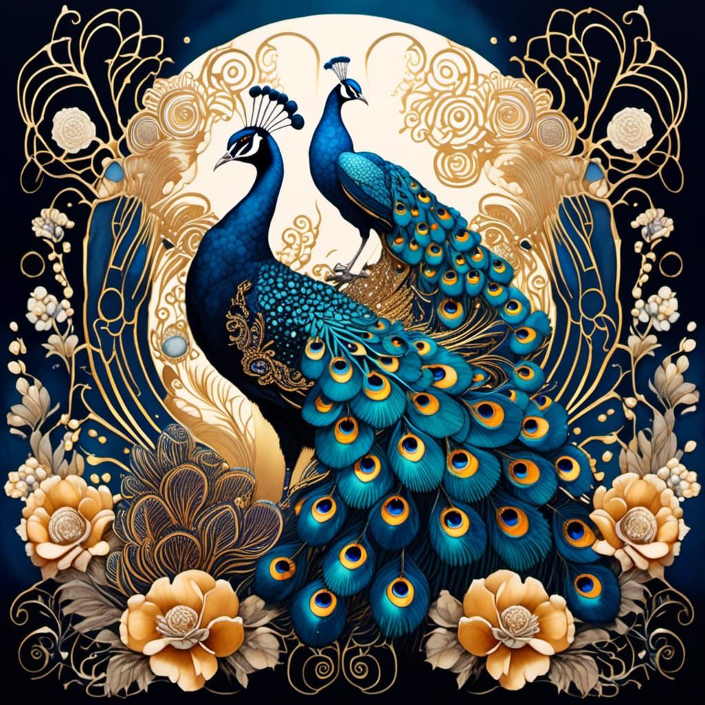 Peacocks, Zentangles, and a Guard Dog: Dark Fantasy Illustra...